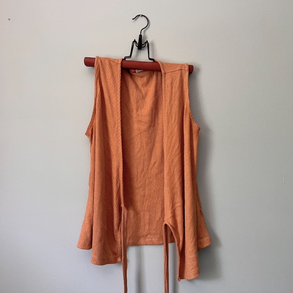 GAP Knit Wrap Tank Top - Light Camel/Beige - Picture 6 of 9